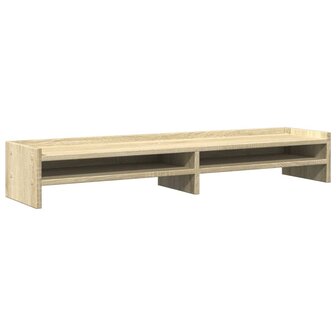 Monitorstandaard 100x24x16 cm bewerkt hout sonoma eikenkleurig 2