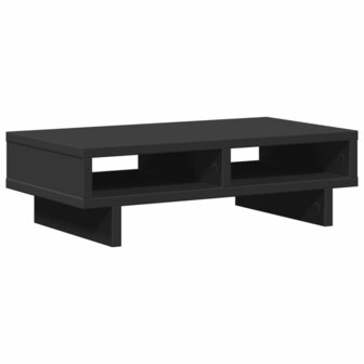Monitorstandaard 50x27x15 cm bewerkt hout zwart 2