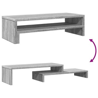Monitorstandaard 54x22x15 cm bewerkt hout grijs sonoma eiken 7