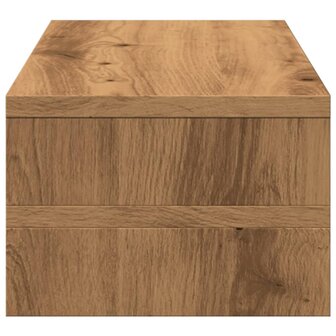 Monitorstandaard 54x22x15 cm bewerkt hout artisanaal eikenkleur 5