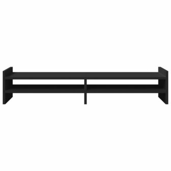 Monitorstandaard 100x27x20 cm bewerkt hout zwart 4