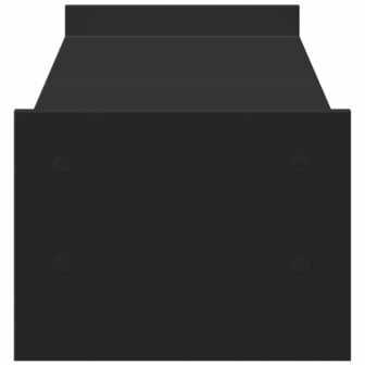 Monitorstandaard 100x27x20 cm bewerkt hout zwart 5