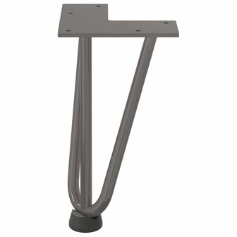 Haarspeld tafelpoten 4 st 20 cm massief staal naturel 5