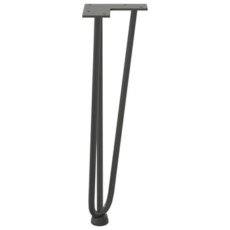 Haarspeld tafelpoten 4 st 42 cm massief staal antracietkleurig 6
