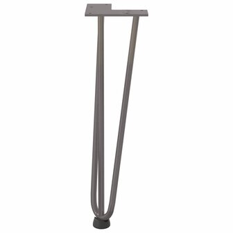 Haarspeld tafelpoten 4 st 42 cm massief staal naturel 5