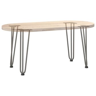 Haarspeld tafelpoten 4 st 42 cm massief staal naturel 8
