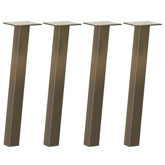 Salontafelpoten 4 st 42 cm staal naturel 2