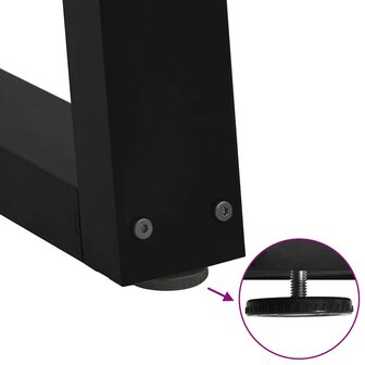 Eettafelpoten 2 st V-vormig 30x(30-31,3) cm staal zwart 9