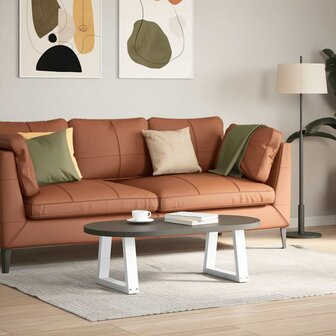 Eettafelpoten 2 st V-vormig 30x(30-31,3) cm staal wit 2