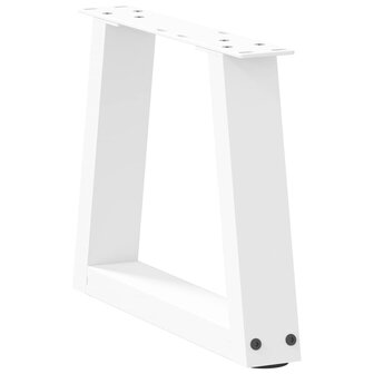 Eettafelpoten 2 st V-vormig 30x(30-31,3) cm staal wit 4