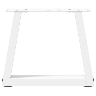 Eettafelpoten 2 st V-vormig 30x(30-31,3) cm staal wit 5