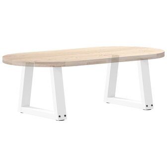 Eettafelpoten 2 st V-vormig 30x(30-31,3) cm staal wit 8