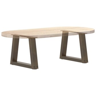 Eettafelpoten 2 st V-vormig 30x(30-31,3) cm staal naturel 8