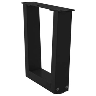 Eettafelpoten 2 st V-vormig 30x(30-31,3) cm staal zwart 4