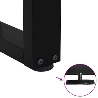 Eettafelpoten 2 st V-vormig 30x(30-31,3) cm staal zwart 9