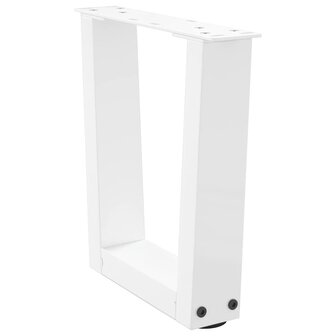 Eettafelpoten 2 st V-vormig 30x(30-31,3) cm staal wit 4