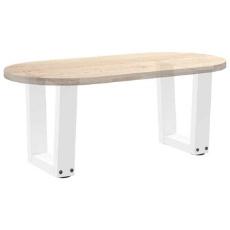 Eettafelpoten 2 st V-vormig 30x(30-31,3) cm staal wit 8
