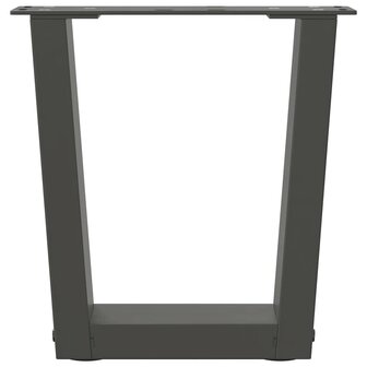 Eettafelpoten 2 st V-vormig 30x(30-31,3) cm staal antraciet 5
