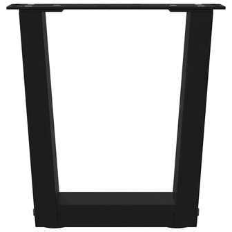 Eettafelpoten 2 st V-vormig 40x(30-31,3) cm staal zwart 5