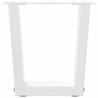 Eettafelpoten 2 st V-vormig 40x(30-31,3) cm staal wit 5