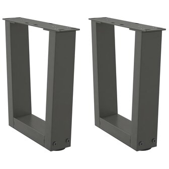 Eettafelpoten 2 st V-vormig 40x(30-31,3) cm staal antraciet 1