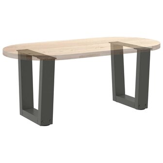 Eettafelpoten 2 st V-vormig 40x(30-31,3) cm staal antraciet 8