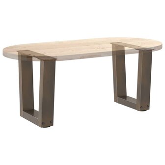 Eettafelpoten 2 st V-vormig 40x(30-31,3) cm staal naturel 8