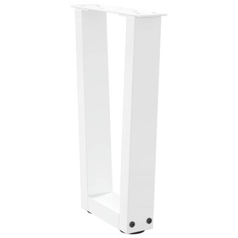 Eettafelpoten 2 st V-vormig 28x(42-43,3) cm staal wit 4