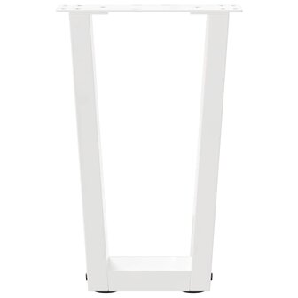 Eettafelpoten 2 st V-vormig 28x(42-43,3) cm staal wit 5