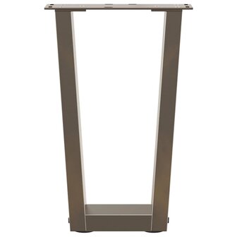 Eettafelpoten 2 st V-vormig 28x(42-43,3) cm staal naturel 5