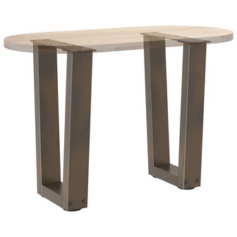 Eettafelpoten 2 st V-vormig 28x(42-43,3) cm staal naturel 8