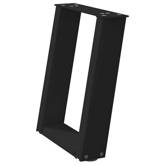 Salontafelpoten 2 st U-vormig 28x(42-43) cm staal zwart 4