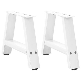 Salontafelpoten 2 st A-vormig 30x(30-31) cm staal wit 1