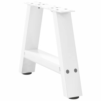 Salontafelpoten 2 st A-vormig 30x(30-31) cm staal wit 4