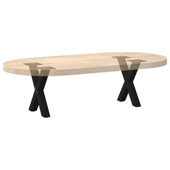 Salontafelpoten 2 st X-vormig 30x(30-31) cm staal zwart 7