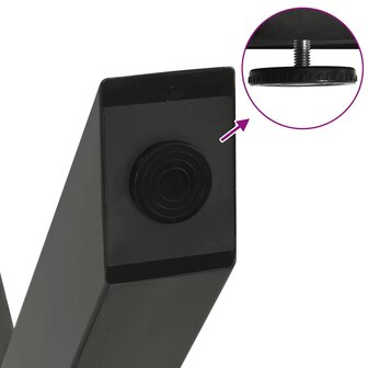 Salontafelpoten 2 st X-vormig 30x(30-31) cm staal antraciet 8