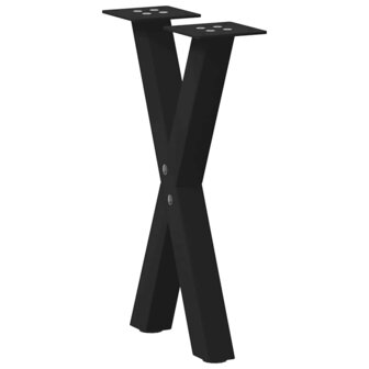 Salontafelpoten 2 st X-vormig 28x(42-43) cm staal zwart 4
