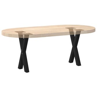 Salontafelpoten 2 st X-vormig 28x(42-43) cm staal zwart 8
