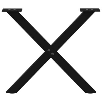 Salontafelpoten 2 st X-vormig 60x(42-43) cm staal zwart 4