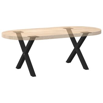 Salontafelpoten 2 st X-vormig 60x(42-43) cm staal zwart 8