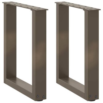 Salontafelpoten 2 st U-vormig 28x(42-43) cm staal naturel 1