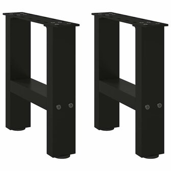 Salontafelpoten 2 st 40x(30-31) cm staal zwart 2