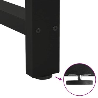 Salontafelpoten 2 st 40x(30-31) cm staal zwart 9