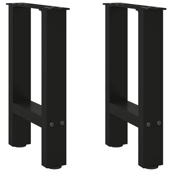 Salontafelpoten 2 st 28x(42-43) cm staal zwart 1