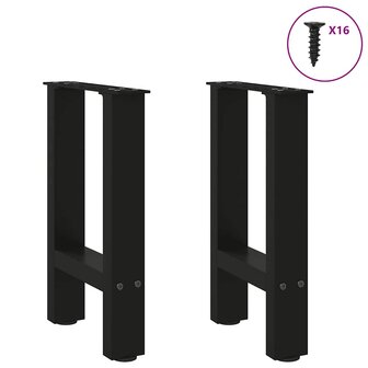 Salontafelpoten 2 st 28x(42-43) cm staal zwart 3