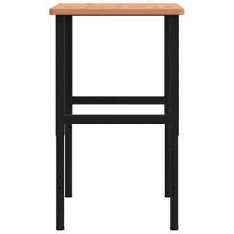 Werkbank rechthoekig 100x60x(71,5-98) cm massief beukenhout 6