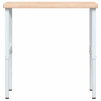 Werkbank rechthoekig 100x60x(73-99,5) cm massief eikenhout 4
