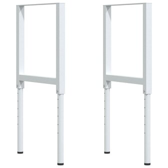 Werkbank rechthoekig 100x60x(73-99,5) cm massief eikenhout 5
