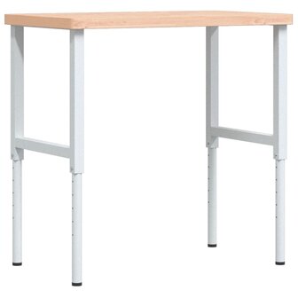 Werkbank rechthoekig 100x60x(73-99,5) cm massief beukenhout 2