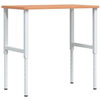 Werkbank rechthoekig 100x60x(71,5-98) cm massief beukenhout 2